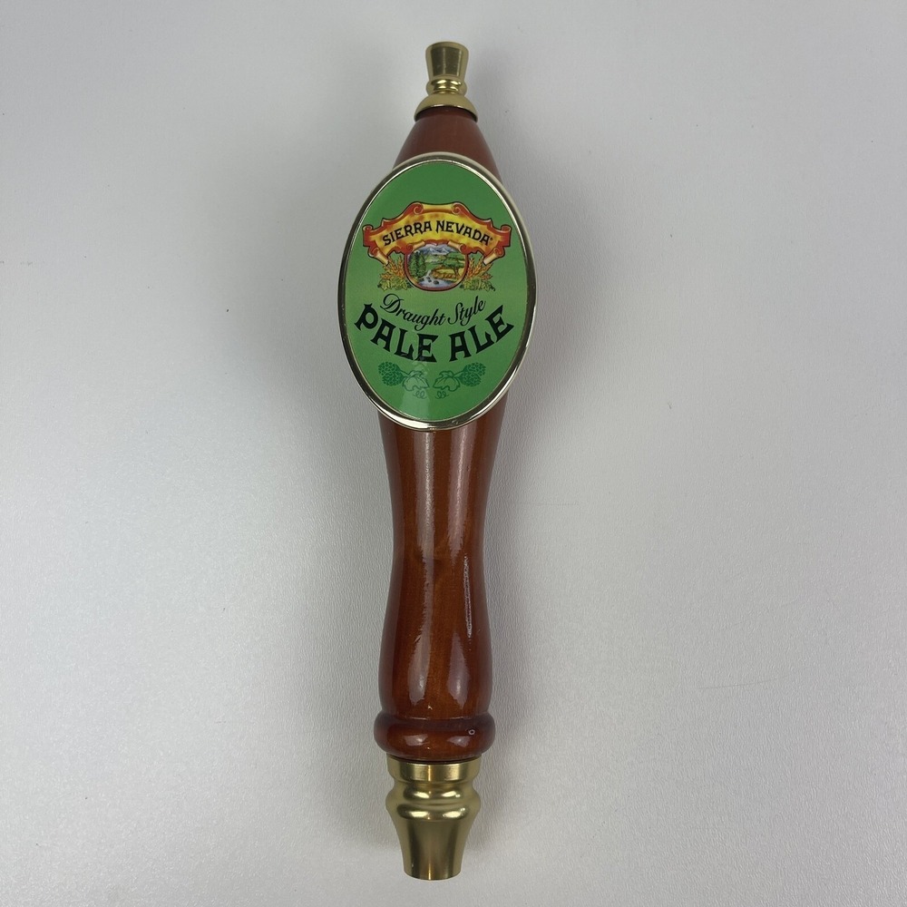 Sierra Nevada Draught Style Pale Ale Beer Wooden Tap Handle Man Cave Bar Pub